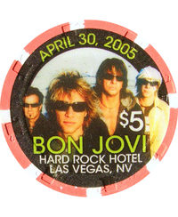 JWm `bv uHard Rock $5 Bon Jovi 2005v