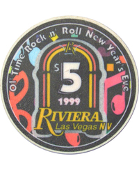 JWm `bv uRiviera $5 New Year 1999v