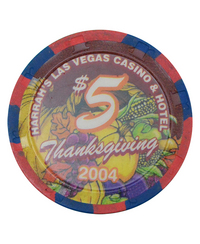 JWm `bv uHarrah's Thanksgiving 2004 $5 v